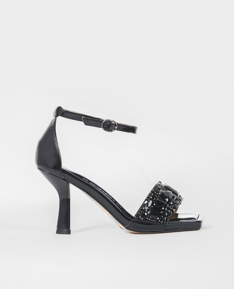 SANDALIA TACÓN TIRA JOYA